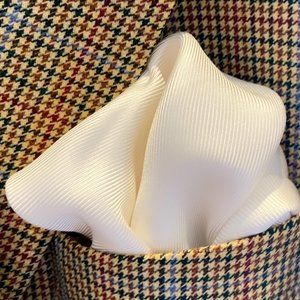 Brand New White Silk Pocket Sqaure
